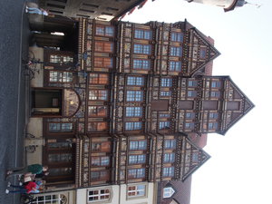 Schönes Fachwerk am historischen Marktplatz in Hildesheim